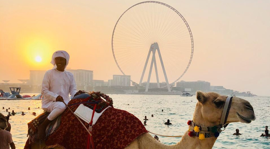 A view of Ain Dubai from JBR beach.