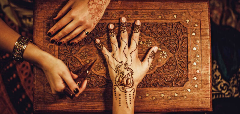 henna tattoo on a hand