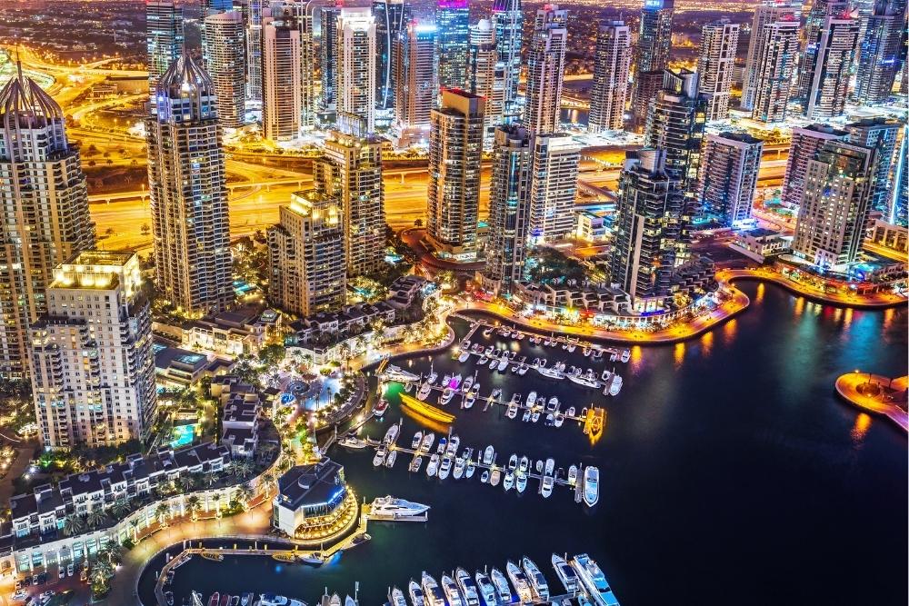 Dubai Marina at night