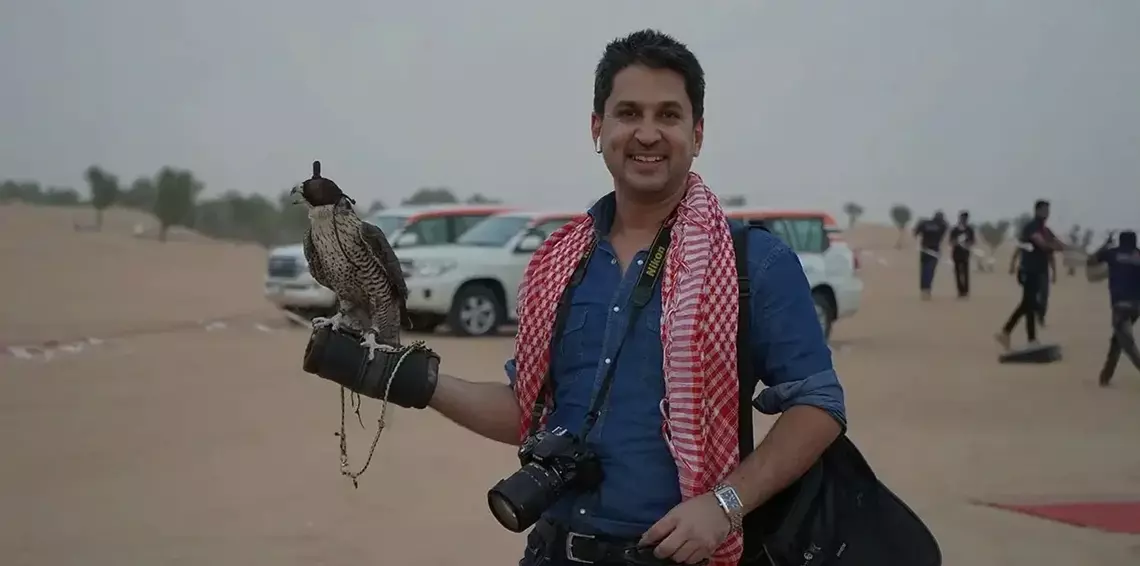 Falcon Show During Safari