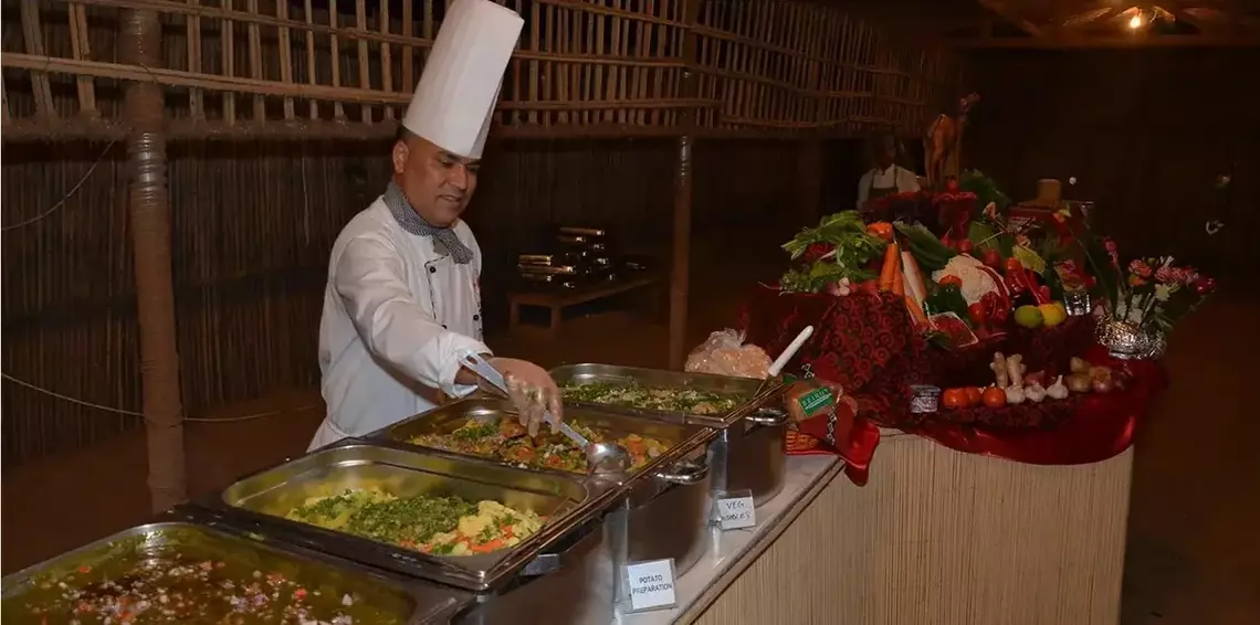 Buffet Spread Oasis Palm Campsite